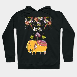 Elephant and flowers Hoodie